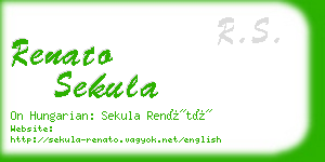 renato sekula business card